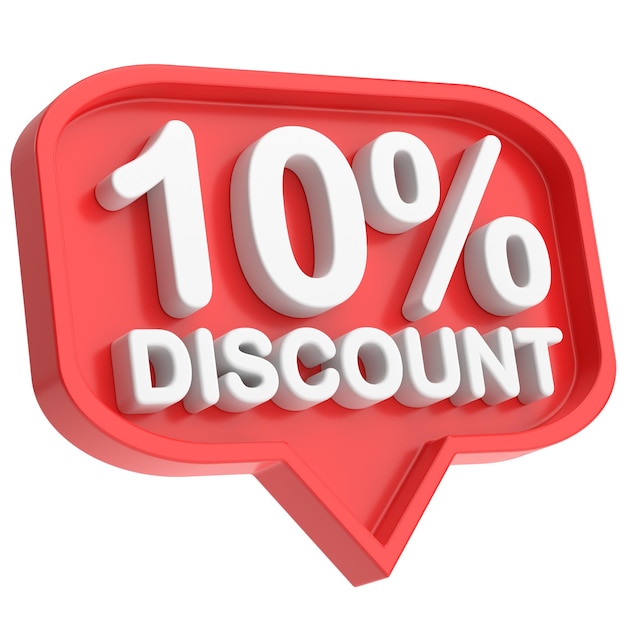 3D ten percent discount 10 discount 10 sale