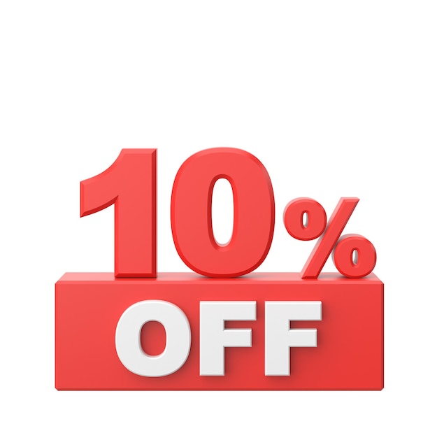 3D ten percent off 10 off Sale banner decoration