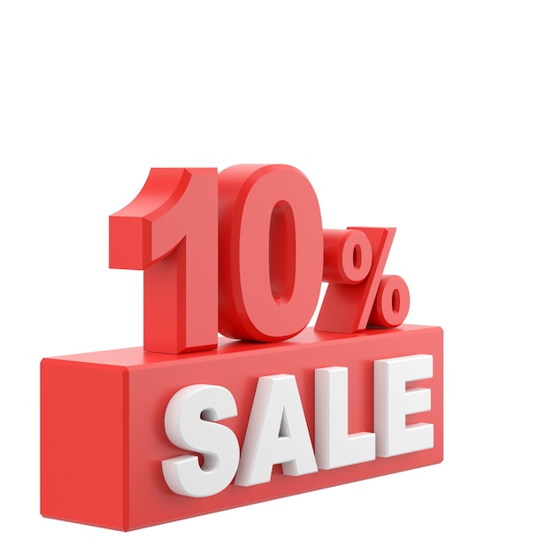 3D ten percent sale 10 sale Sale banner decoration