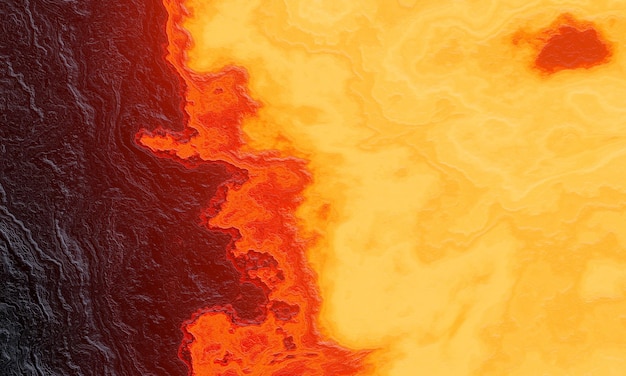 3D teruggegeven abstracte vulkanische lavaachtergrond