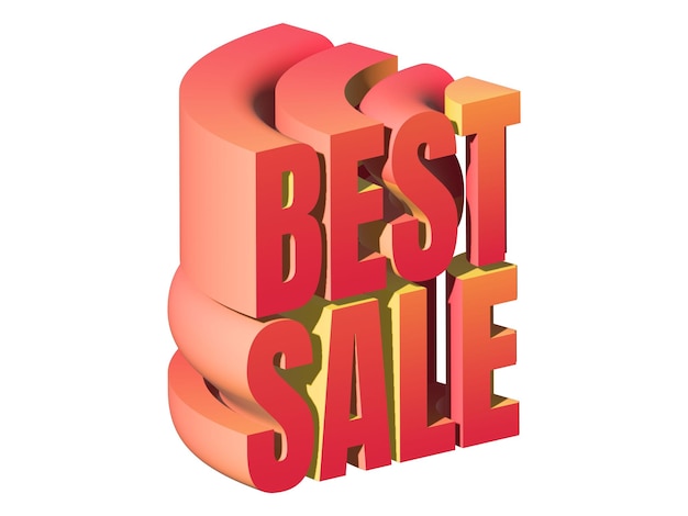 3d text best sale best sale 3d text effect with red orange and yellow gradient color