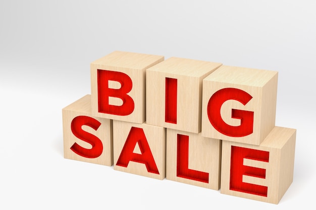 3D text big sale sign