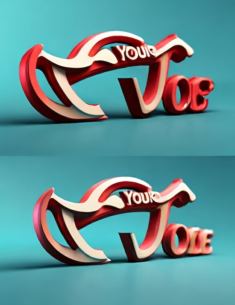 Photo 3d text billboard mockup