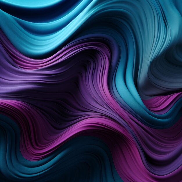 3D textured in turquoise and magenta Generative AI