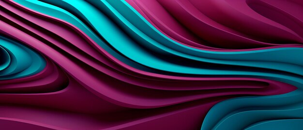 3D textured in turquoise and magenta Generative AI