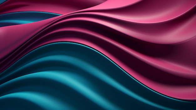 3D textured in turquoise and magenta Generative AI