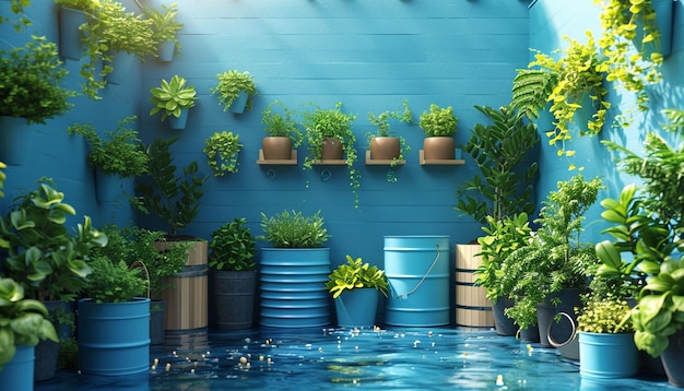 a 3D theme focused on water conservation and sustainability