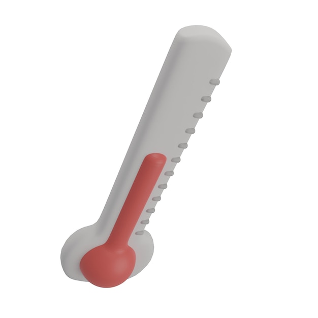 3D Thermometer Isolated Icon Illustration Render