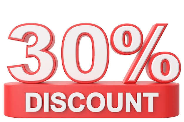 3D thirty percent discount 30 discount 30 sale