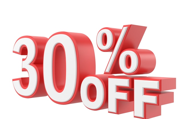 3D thirty percent off 30 off 30 sale