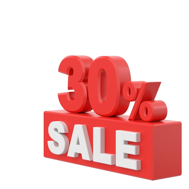 3D 30% 세일 30 세일 세일 배너 장식