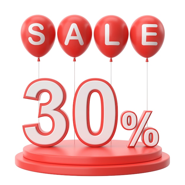 3D thirty percent sale 30 sale Sale decoration