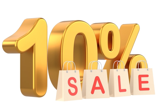 3D tien procent verkoop 10 verkoop verkoop banner decoratie