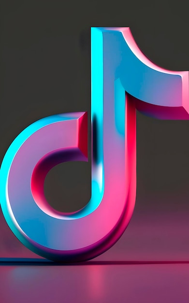 3D TIKTOK logo