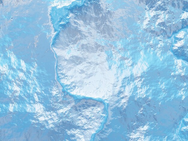 3D top view topographic terrain