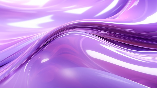 3D прозрачный дизайн бесконечности абстрактный фиолетовый стеклянный фон с изогнутым стеклом Простые современные минималистские обои, сгенерированные ИИ