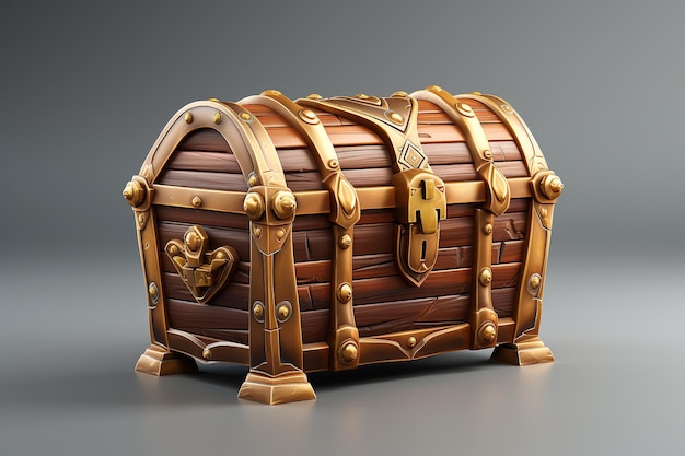 3D treasure chest