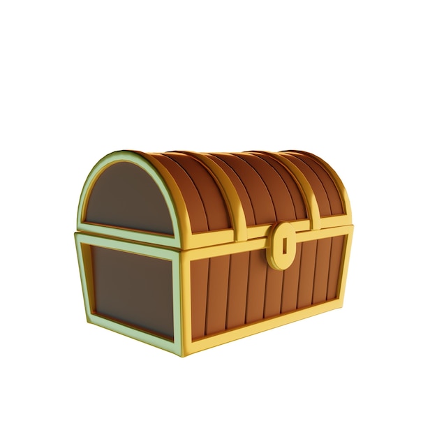 Photo 3d treasure isolated icon illustration render