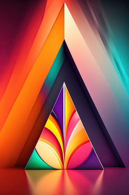 3D Triangular Shapes Background