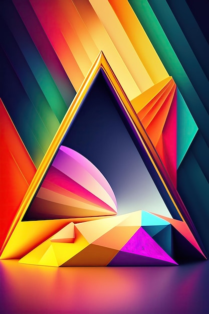 3D Triangular Shapes Background