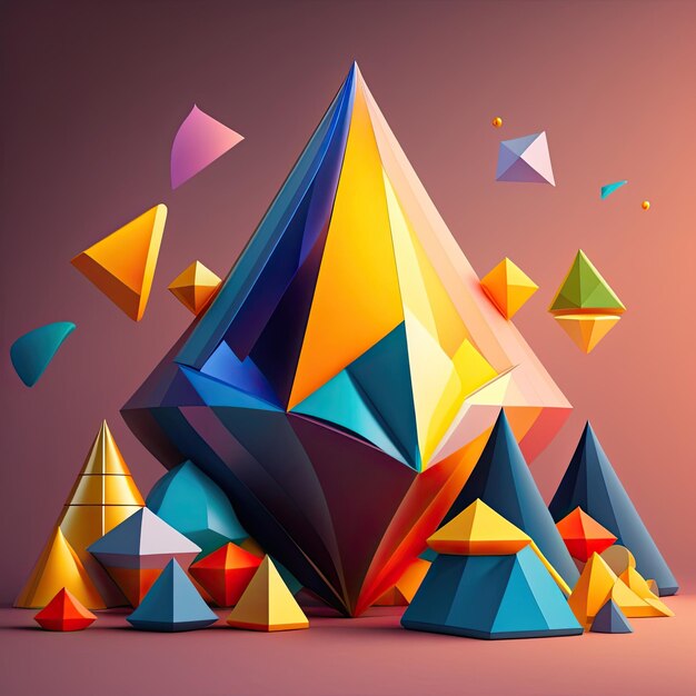 3D треугольные формы Фон