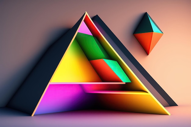 3D Triangular Shapes Background
