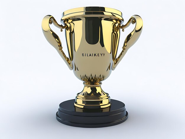 3D Trophy Full Resolution Isolated on White Background