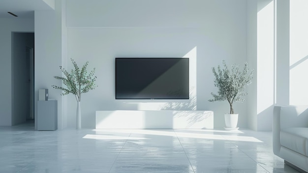 색 방에 있는 3D TV