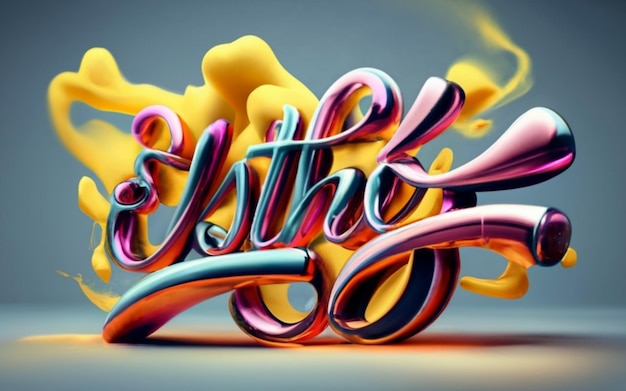 Photo 3d typography