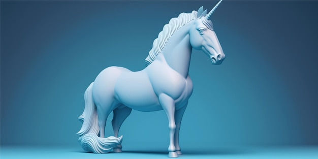 3d unicorn vector design