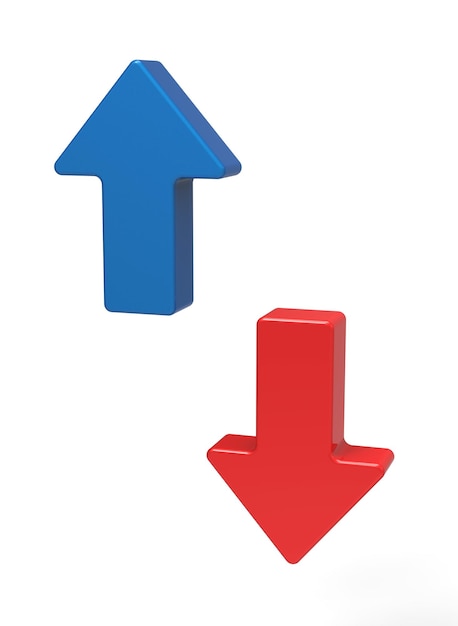 3d up and down arrows
