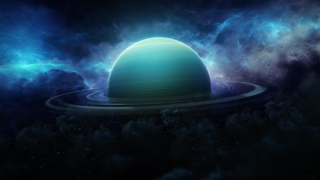 3D Uranus In Space