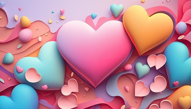 3D Valentine's Day Background