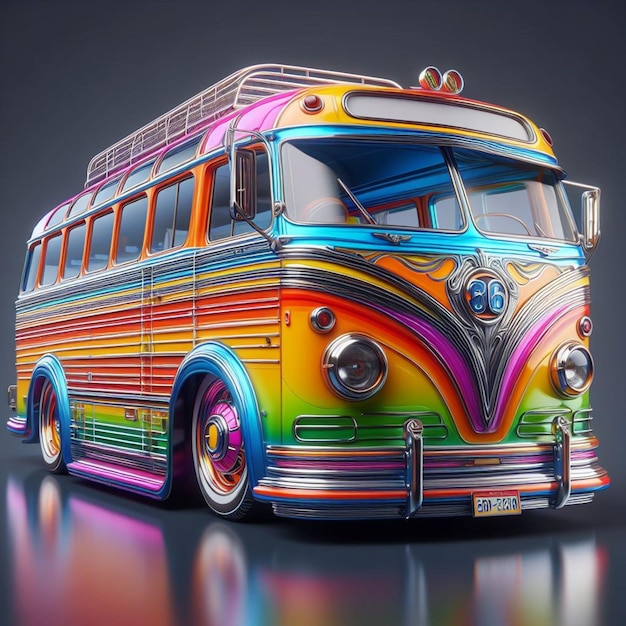 3d van modeling with gray background 3d rendered and 3d illustration