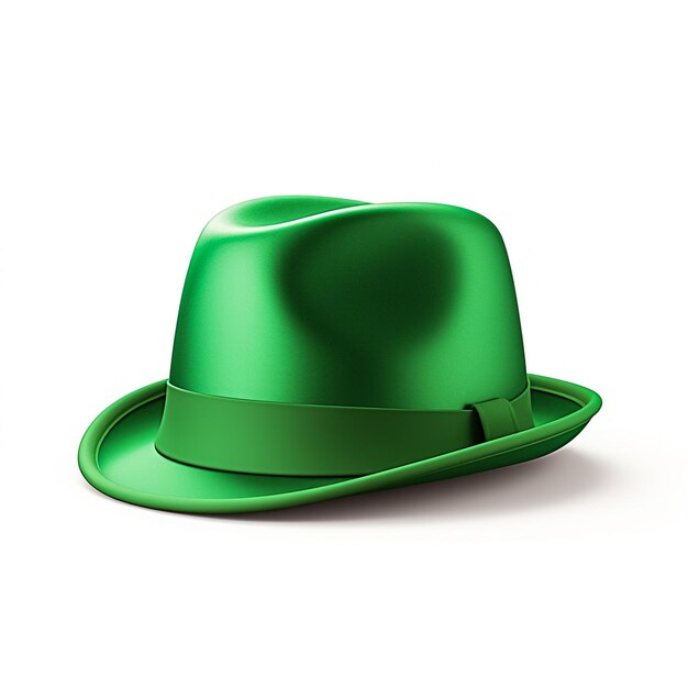 Photo 3d vector green st patricks day hat with clover