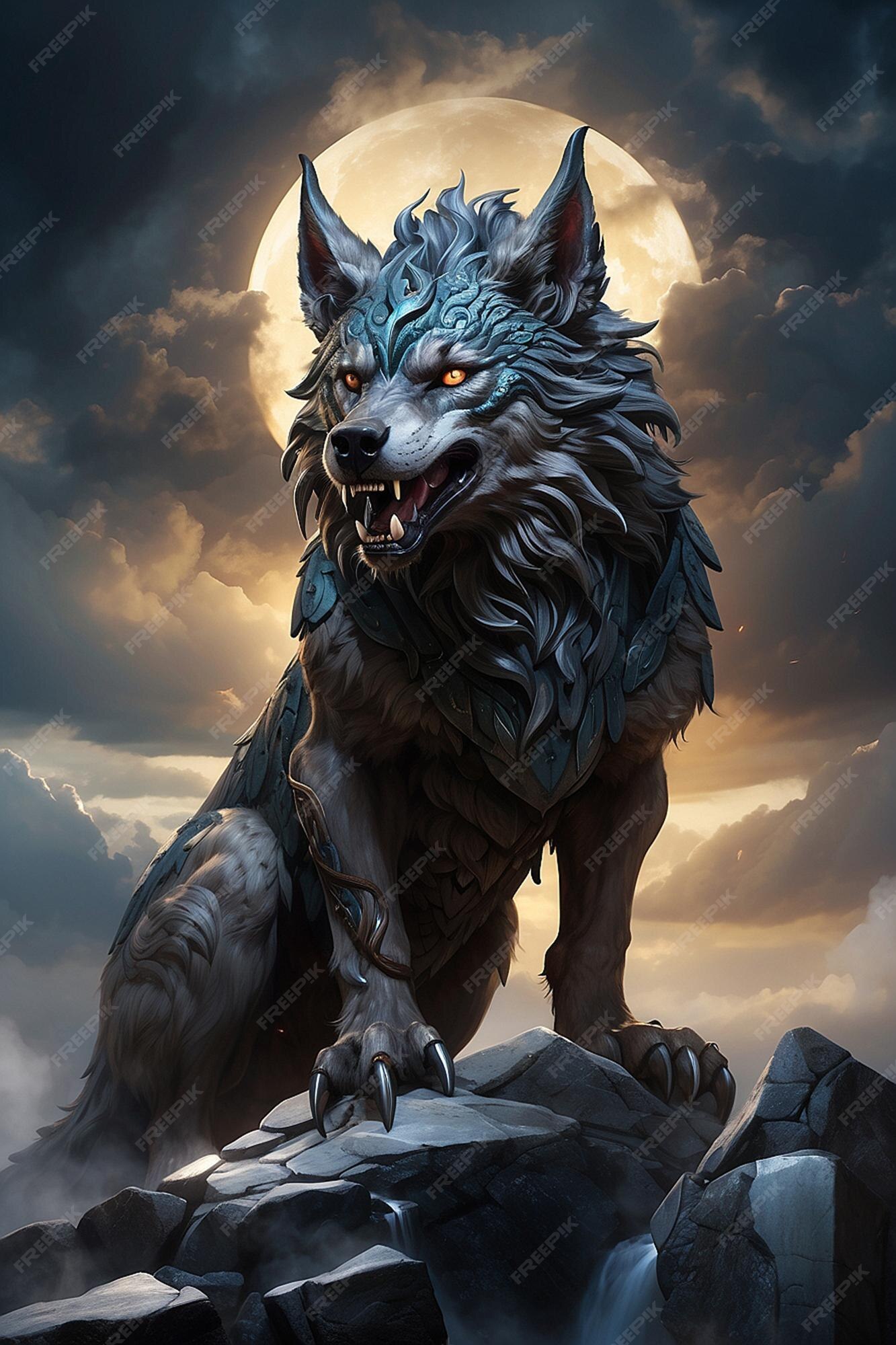 Premium Photo 3D vector image of mythology fenrir Premium Photo 3D vector image of mythology fenrir