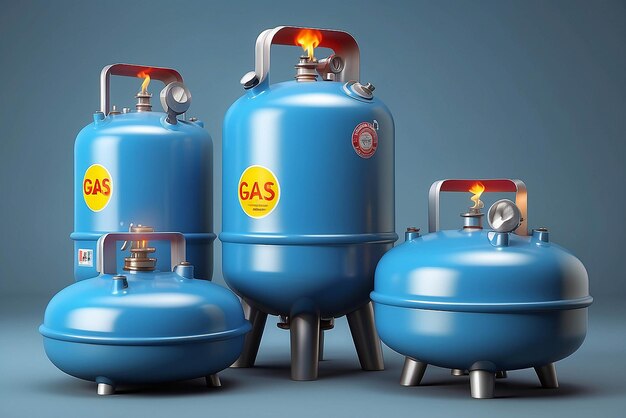 3d Vector natural gas tank Used for cooking and various industries consumable and energy economy concept Eps 10 Vector