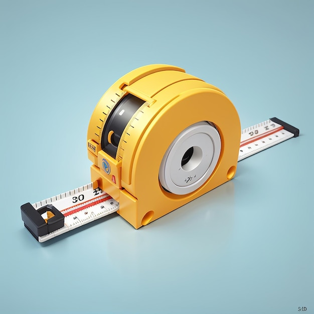 Photo 3d vector tape measures construction and maintenance icon for web design