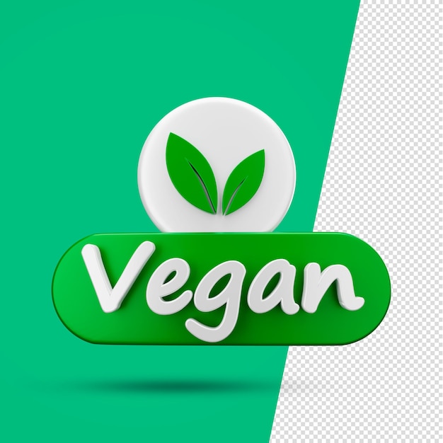 Foto 3d vegano di alta qualità render illustrazione icona