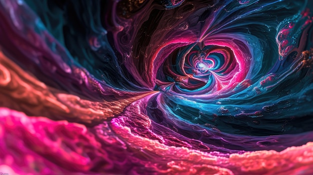 3d vibrant fractal neon abstract background