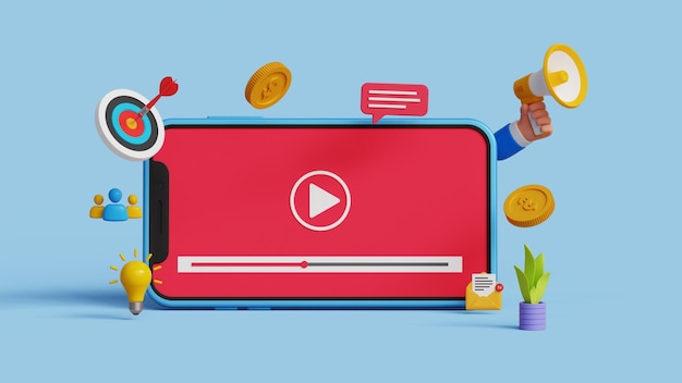 3D video marketing live stream of social media reclame Video marketing strategie campagne