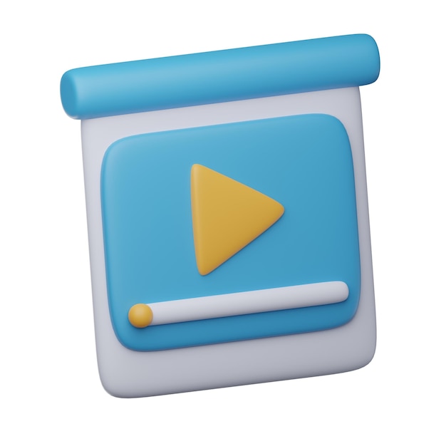 3d video presentation illustration