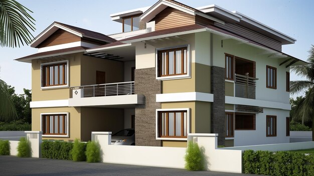 3d view of duplex house