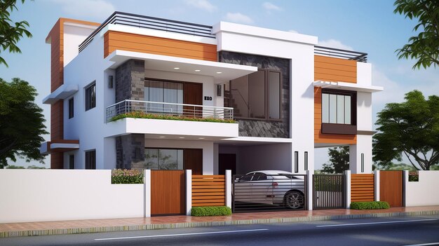 3d view of duplex house