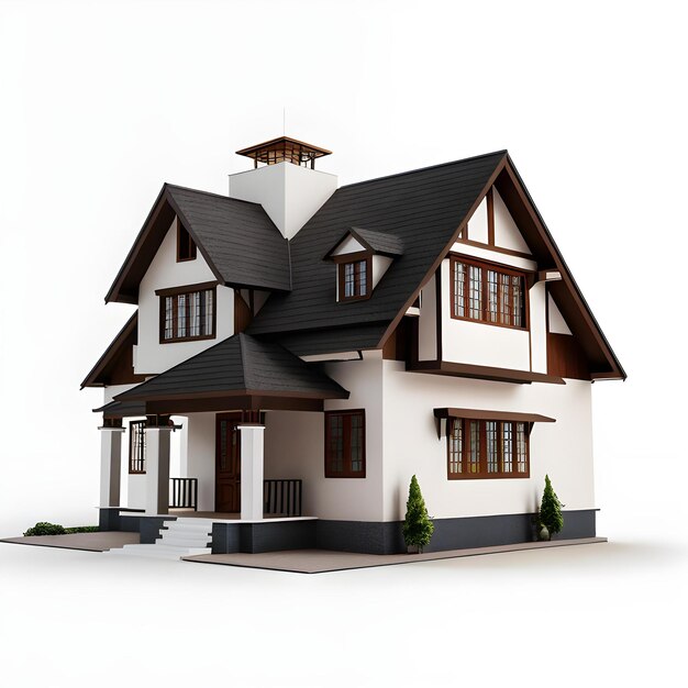 Photo 3d view of house model