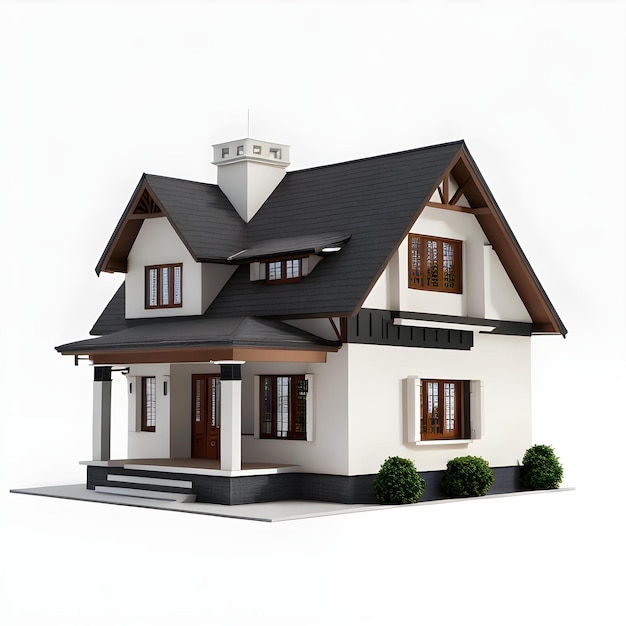 Photo 3d view of house model