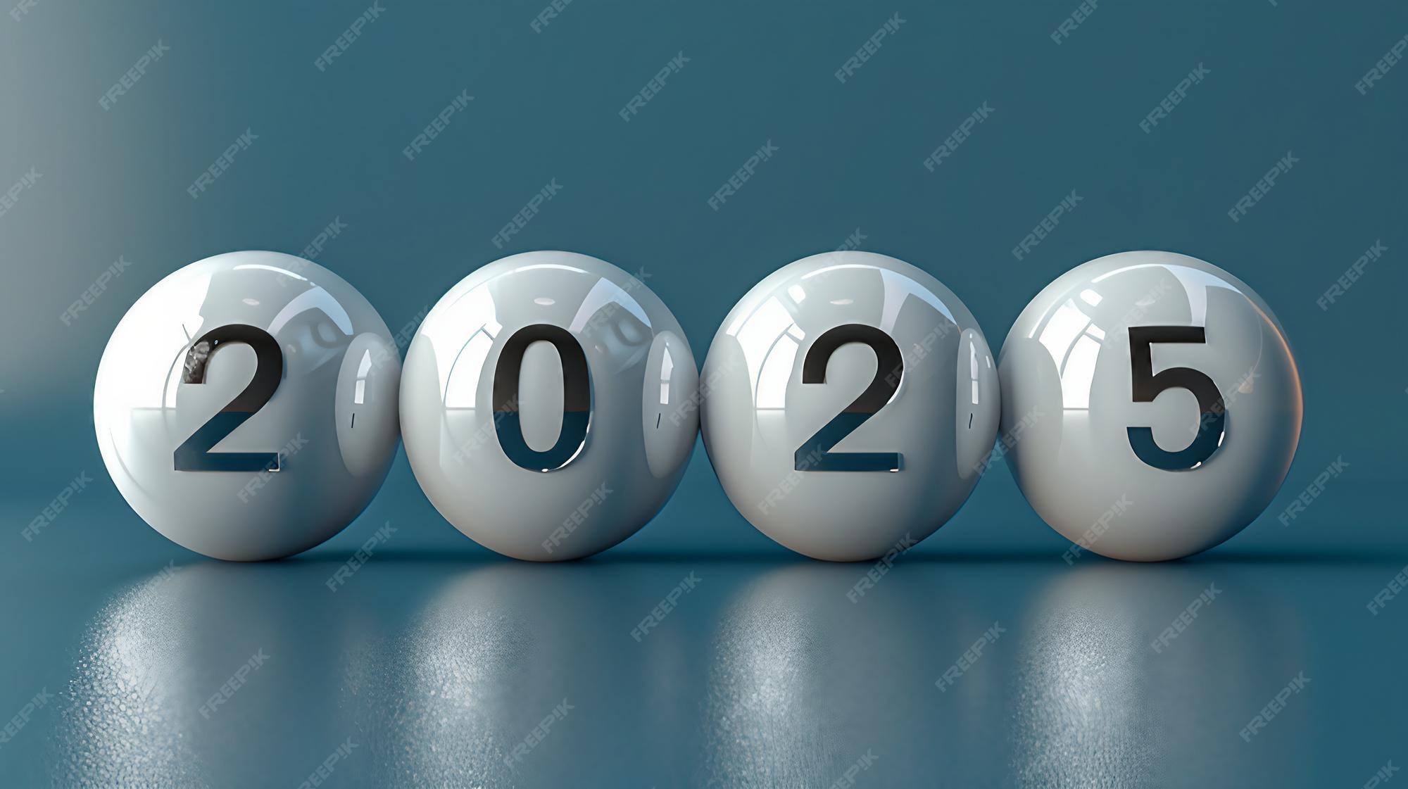 Premium Photo 3D view of letters of the 2025 year AI generate illustration