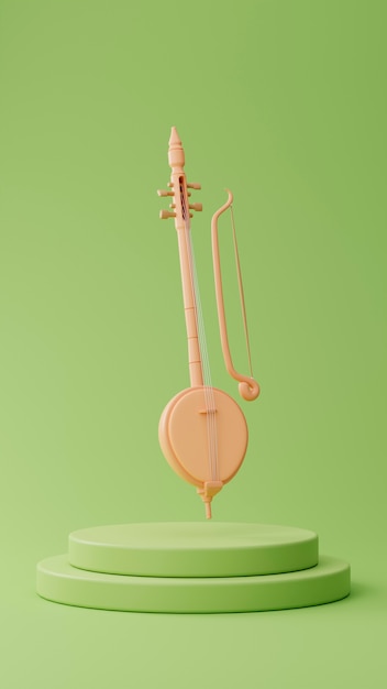 Photo 3d view of musical instrument