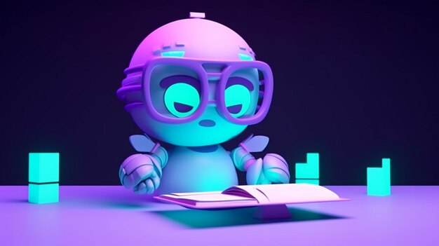 Фото Чат-бот 3d virtual assistant ai работает на творческий рост бизнеса