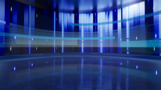 3D Virtual NewsStudioの背景3Dレンダリング